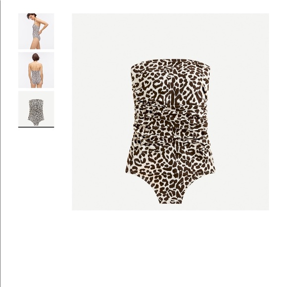 J crew bandeau swimsuit in leopard print - Picture 1 of 3